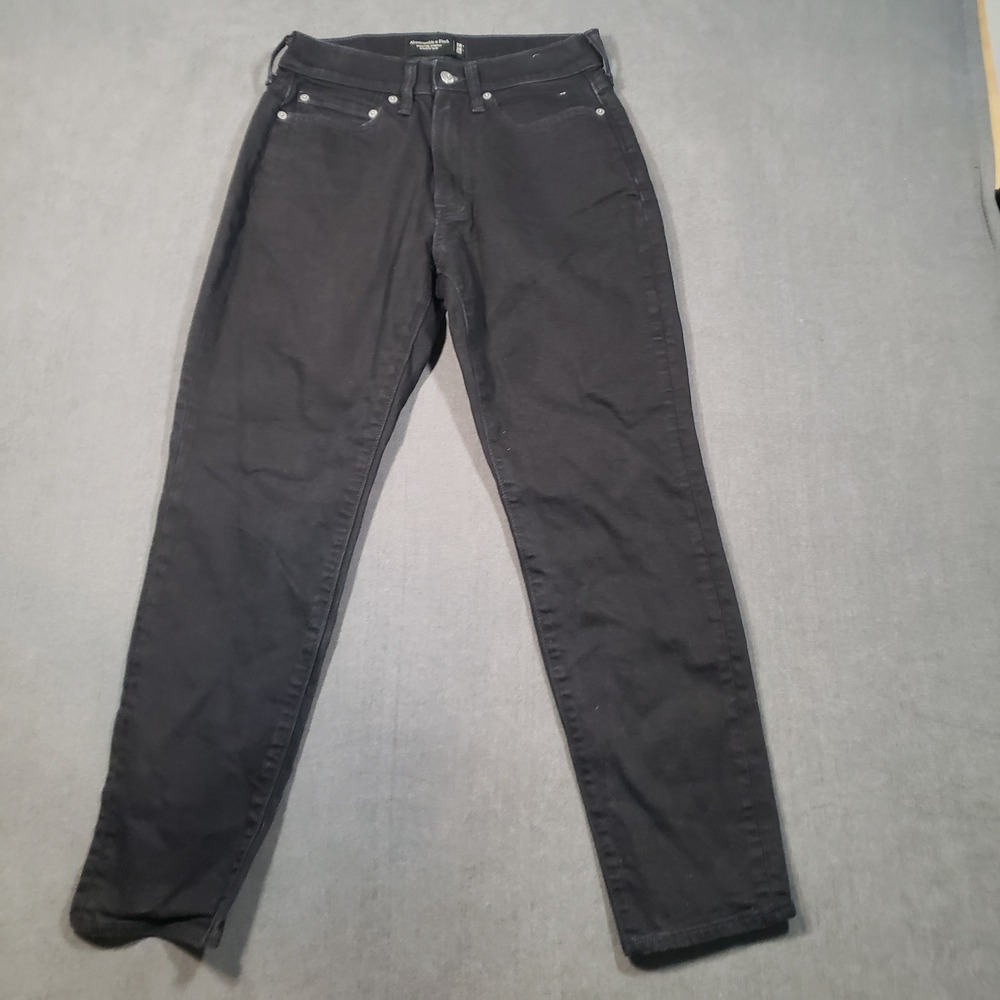 Abercrombie & Fitch Athletic Slim Jeans Mens 28x28 Black Signature Stretch Denim